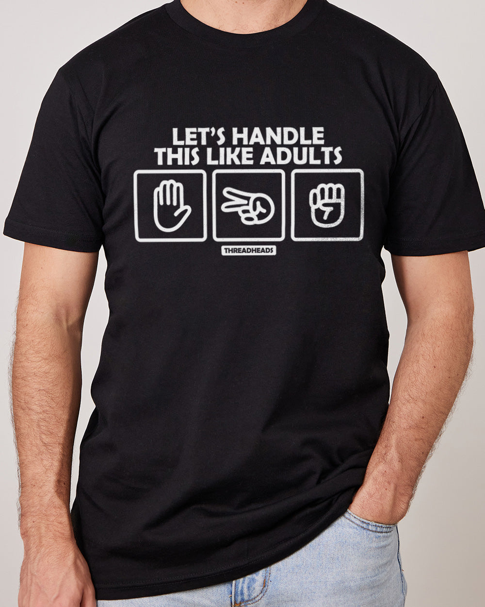Let's Handle This Like Adults T-Shirt Europe Online #colour_black