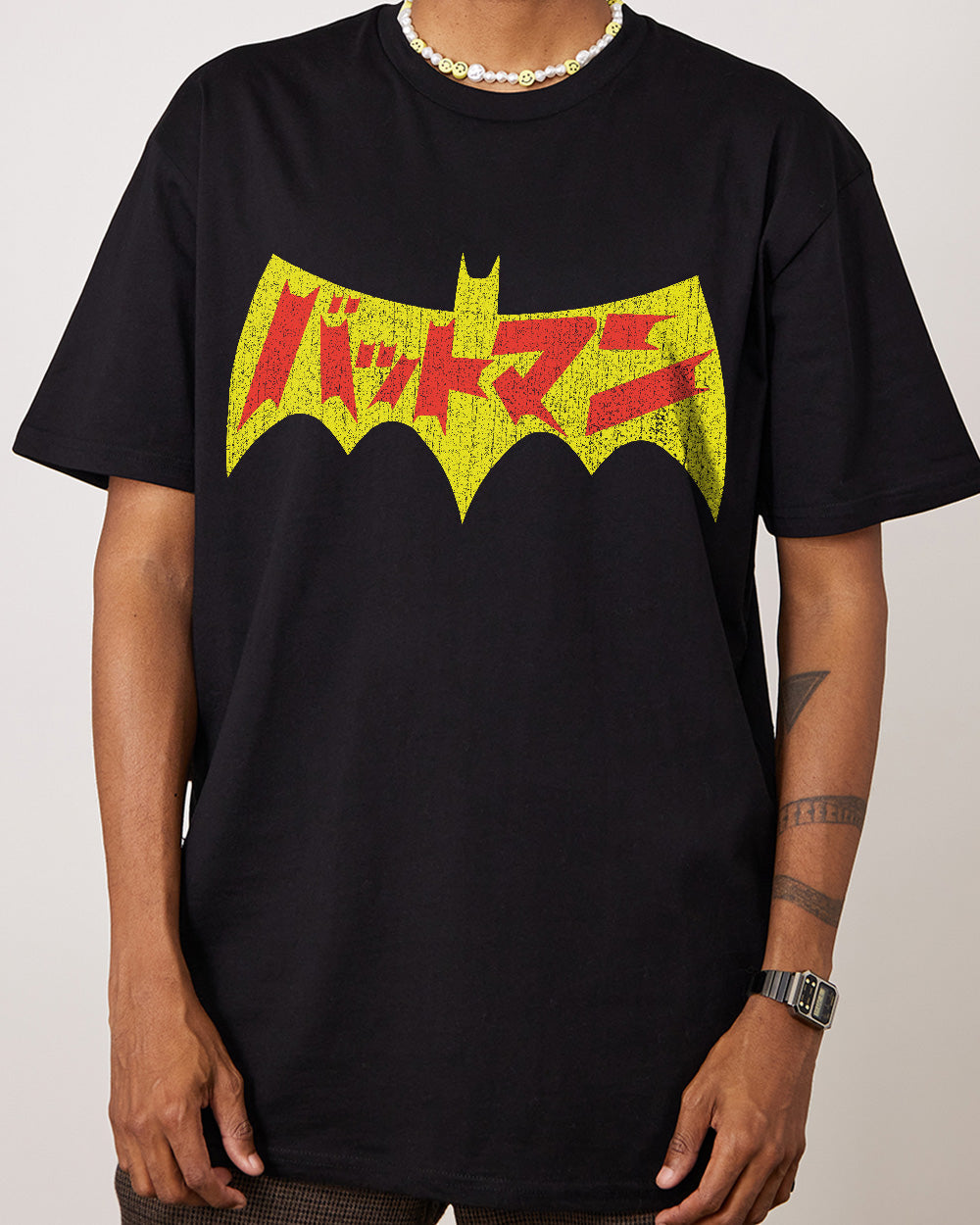 Japanese Batman and Joker T-Shirt Australia Online #colour_black