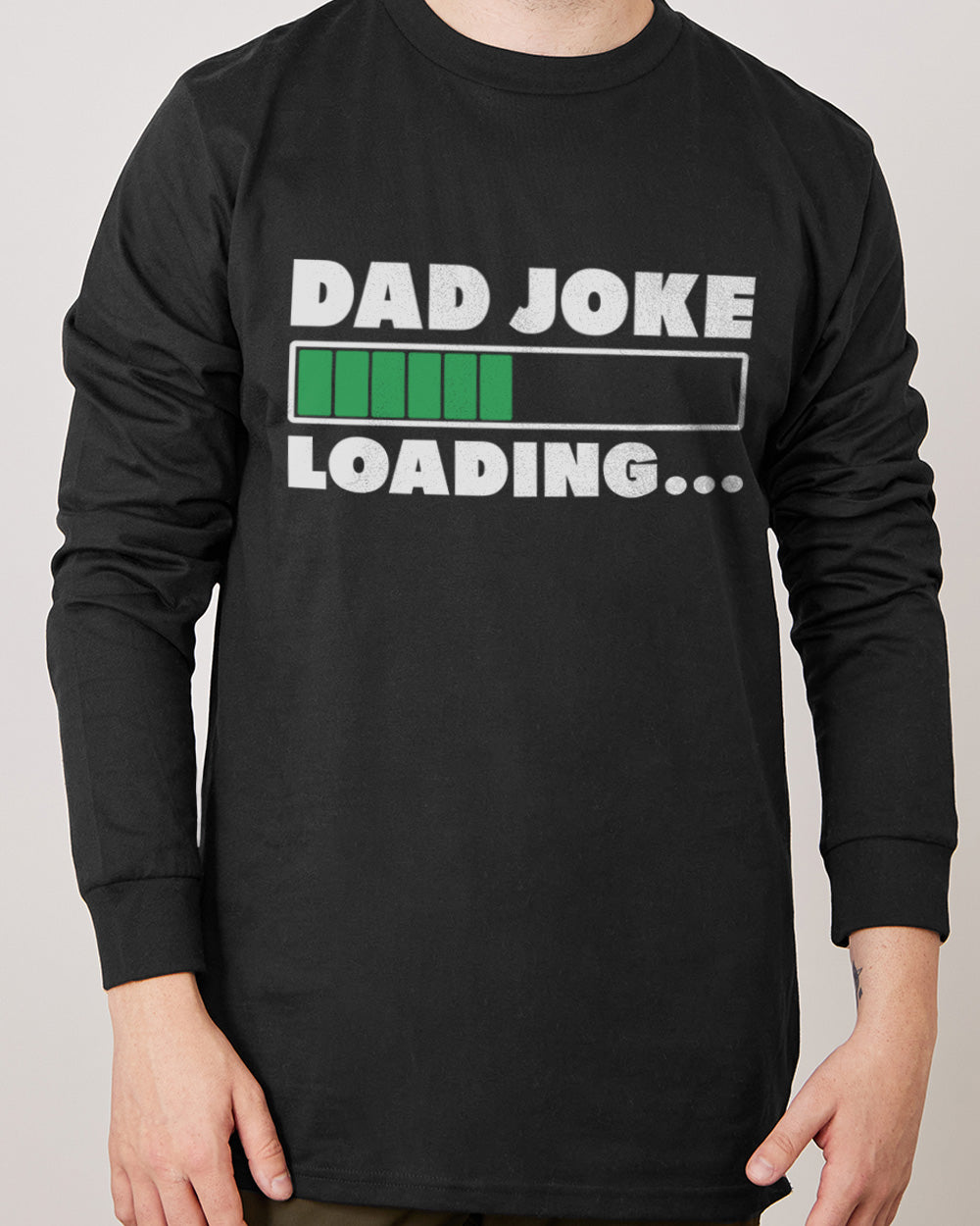Dad Joke Loading Long Sleeve Australia Online #colour_black