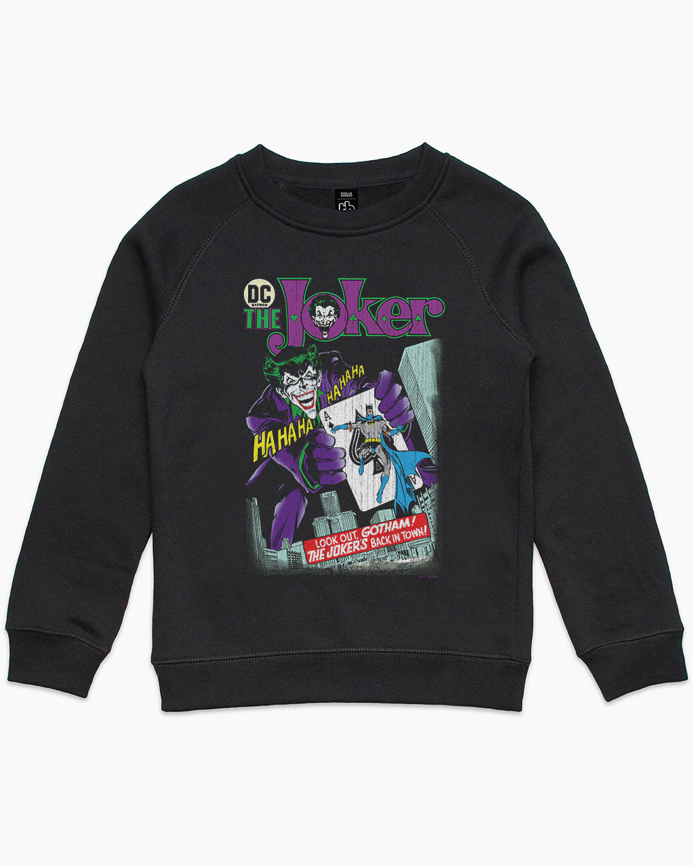 The Joker's Back In Town Kids Jumper Europe Online #colour_black
