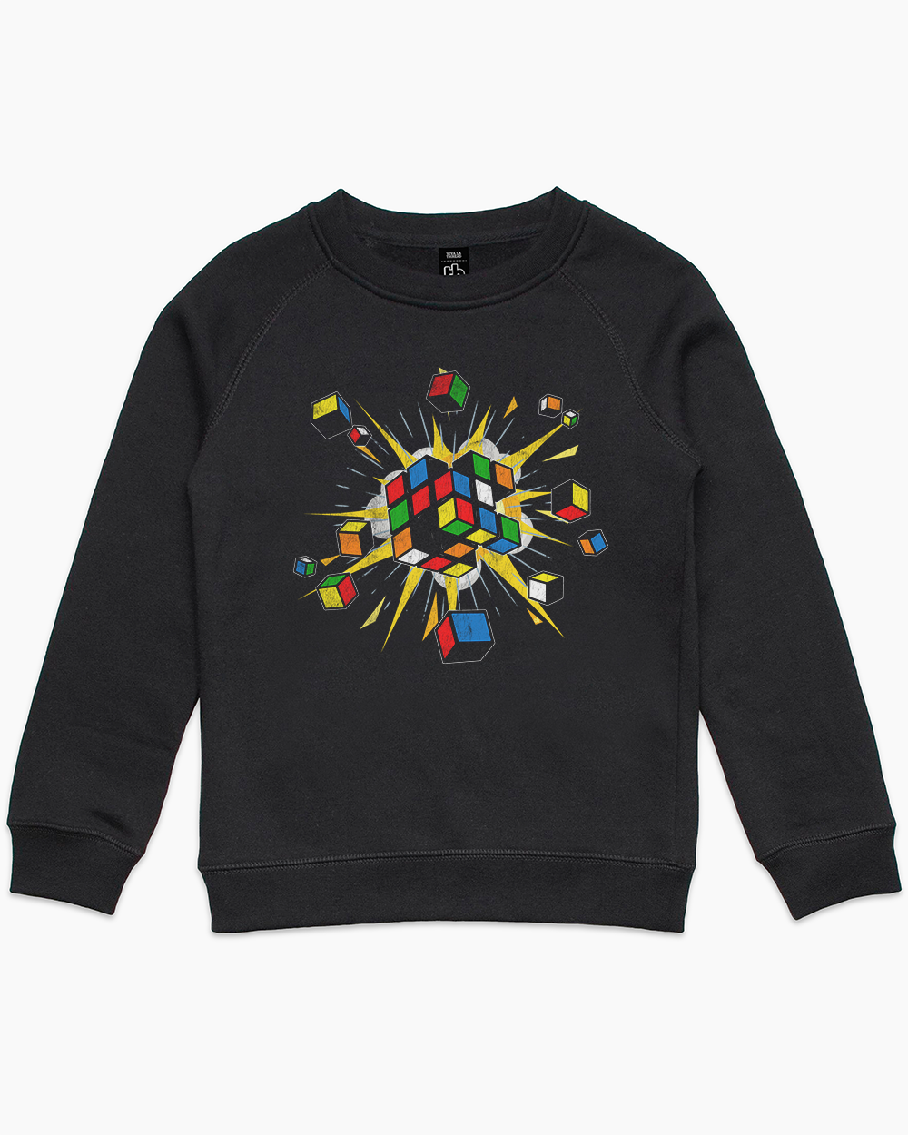 Exploding Cube Kids Sweater Australia Online #colour_black