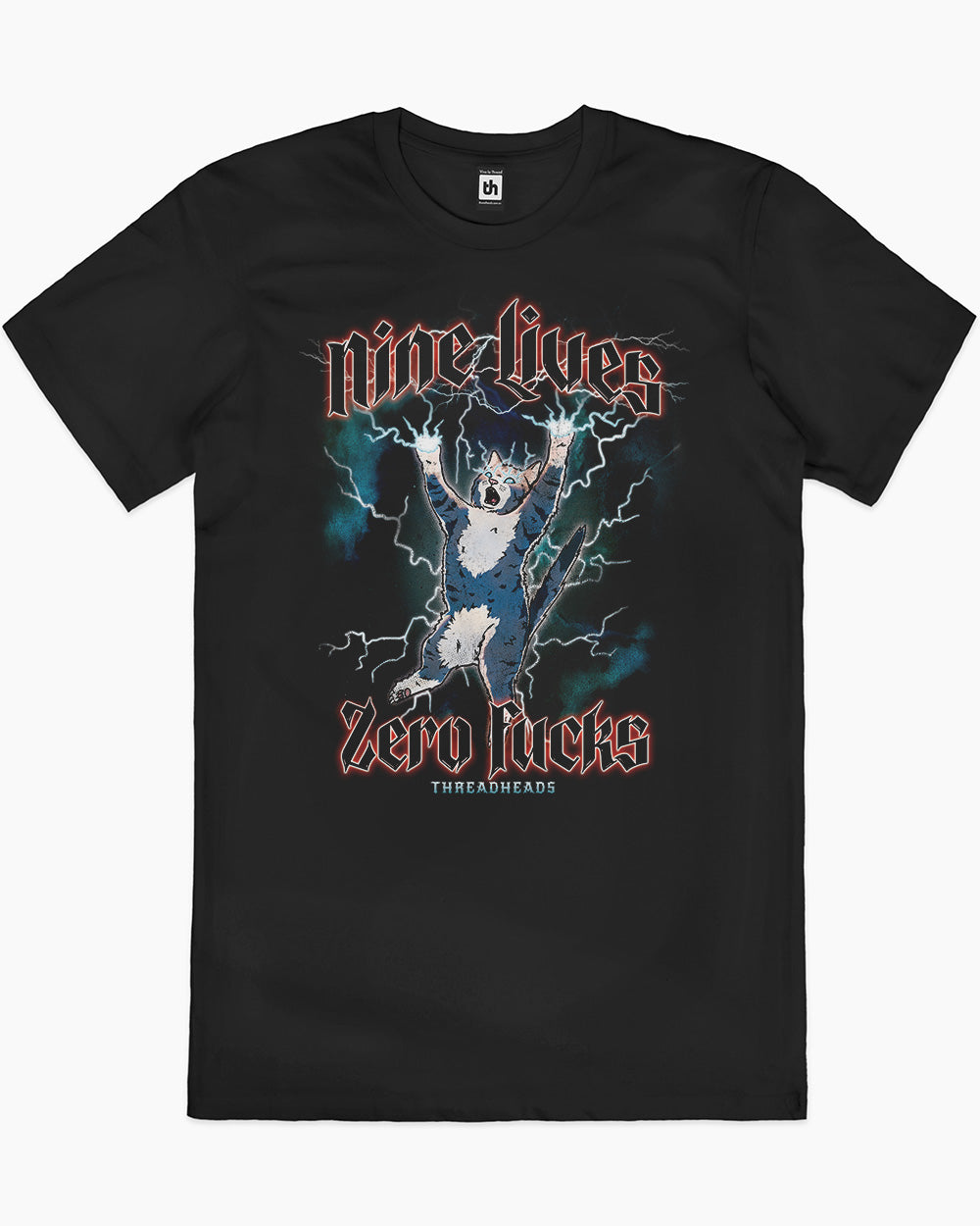 Lightning Cat T-Shirt Europe Online #colour_black
