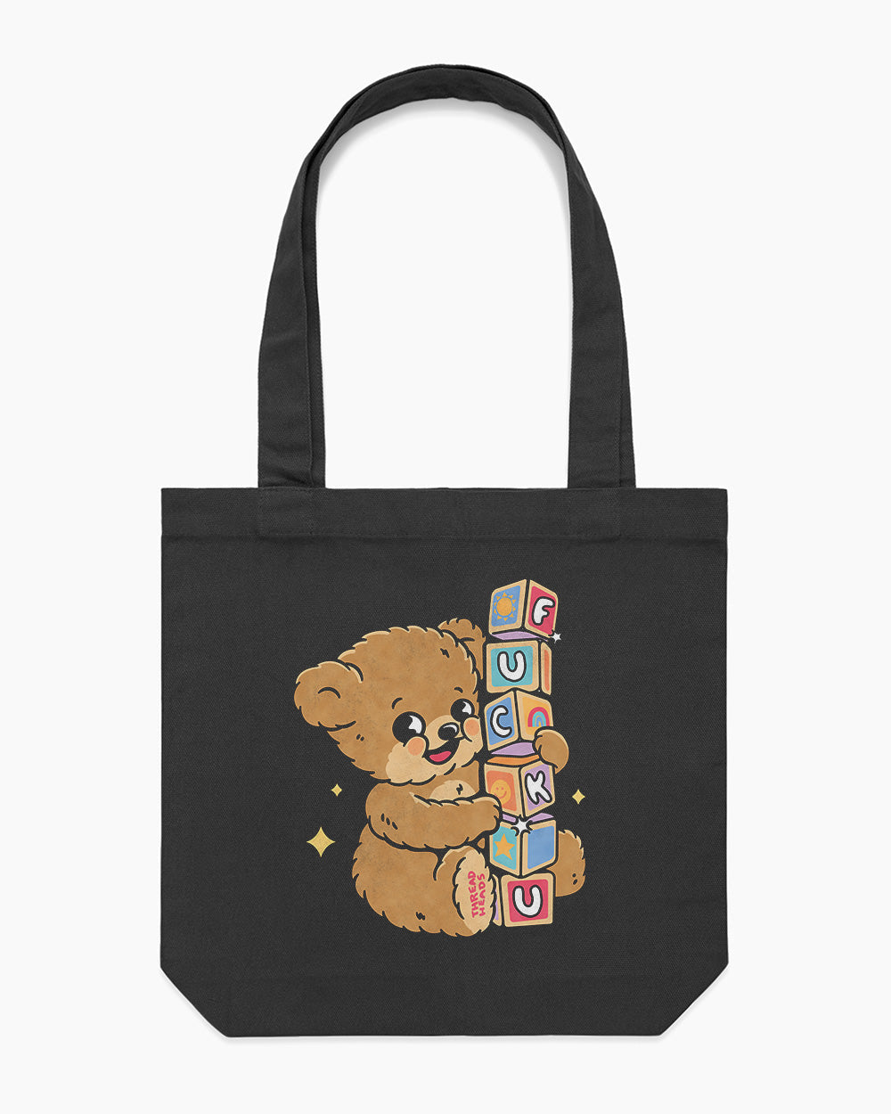 Spell It Out Teddy Tote Bag Australia Online #colour_black