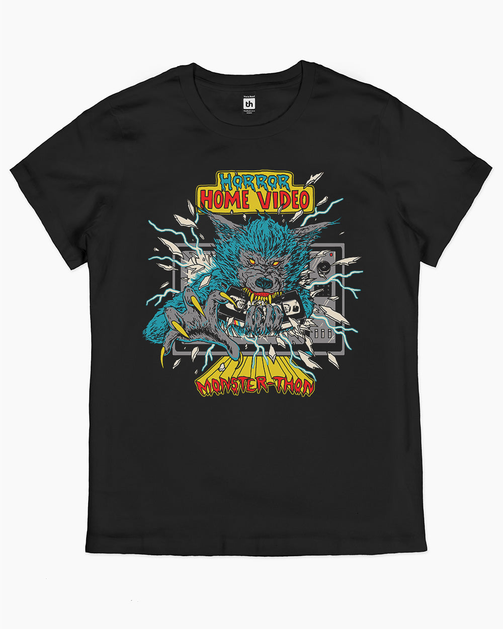 Horror Home Video Monster-Thon T-Shirt Australia Online #colour_black
