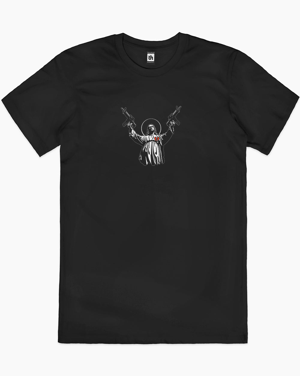 Machine Gun Christ T-Shirt Europe Online #colour_black