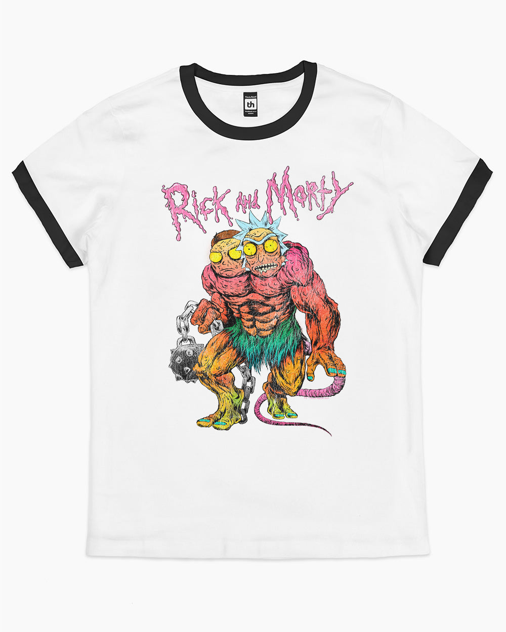 Rick and Morty Monsters T-Shirt Australia Online #colour_black ringer