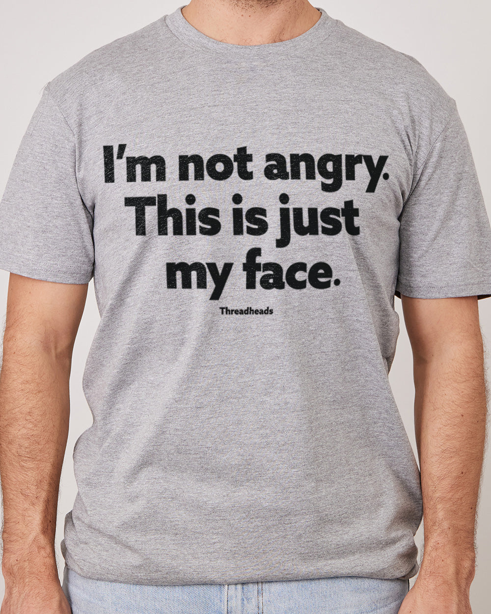 I'm Not Angry T-Shirt Australia Online #colour_grey