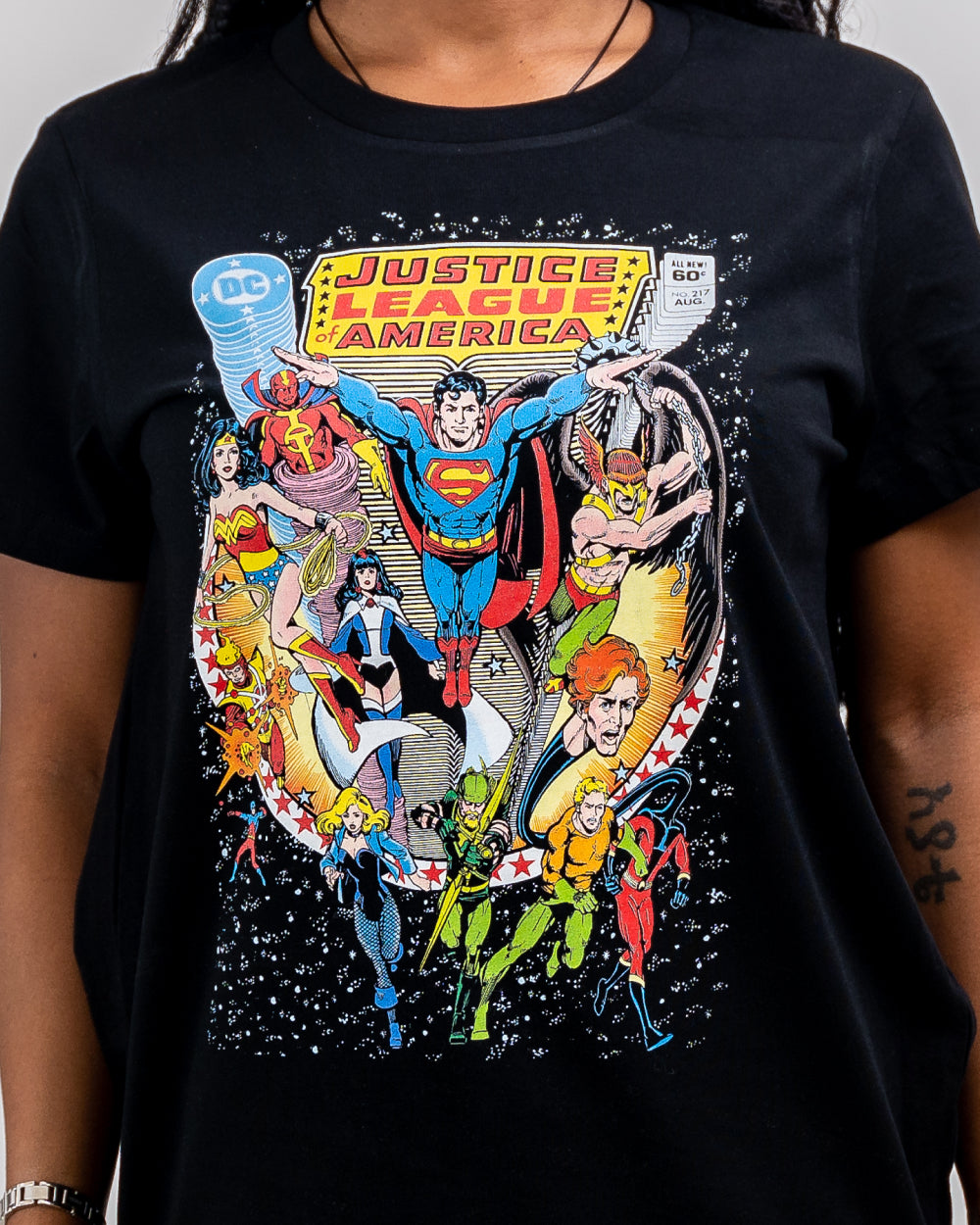 The Justice League of America  T-Shirt Australia Online #colour_black