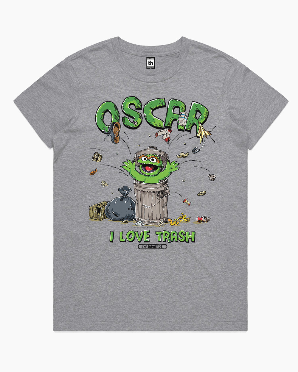 Oscar I Love Trash T-Shirt Australia Online #colour_grey