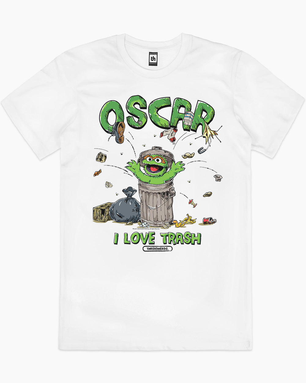 Oscar I Love Trash T-Shirt Australia Online #colour_white