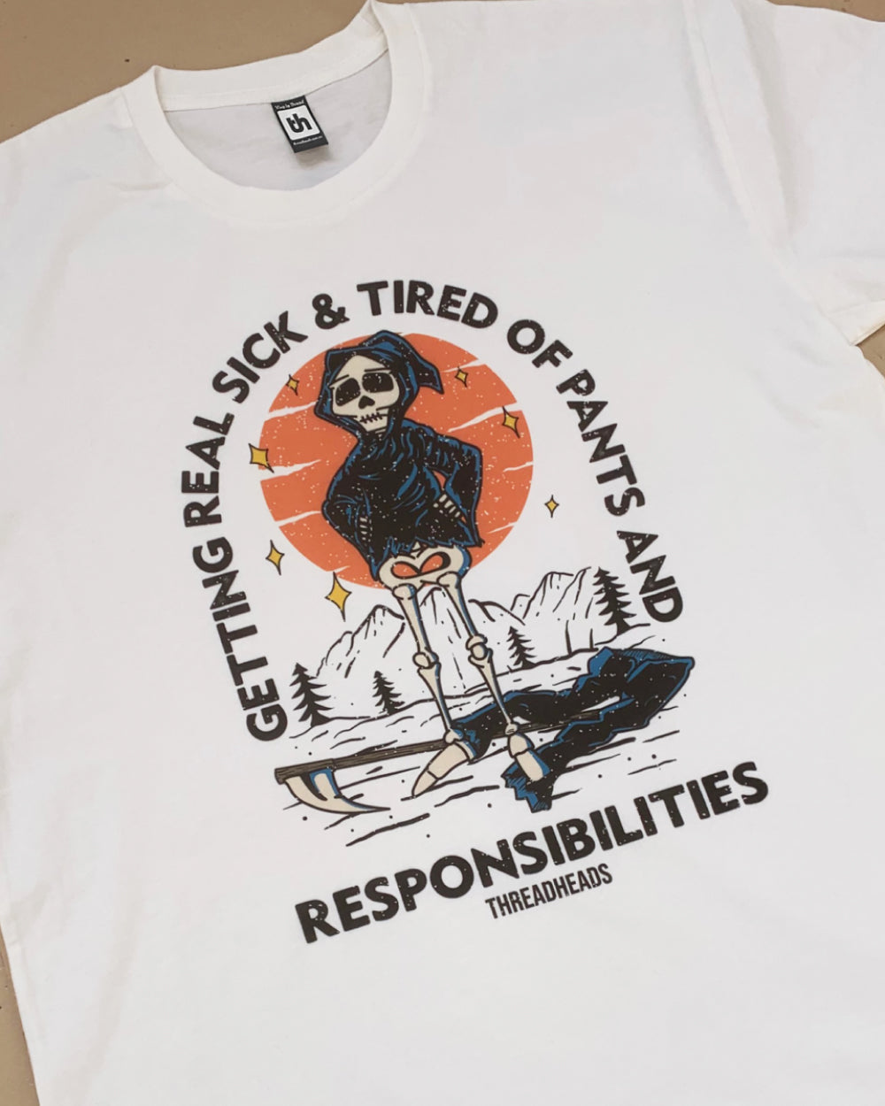 Pants and Responsibilities T-Shirt Europe Online #colour_white