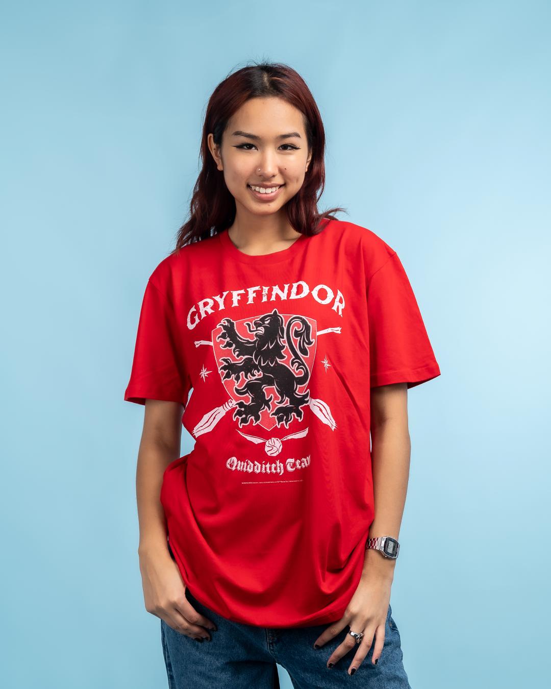 Gryffindor Quidditch Team T-Shirt Australia Online #colour_red