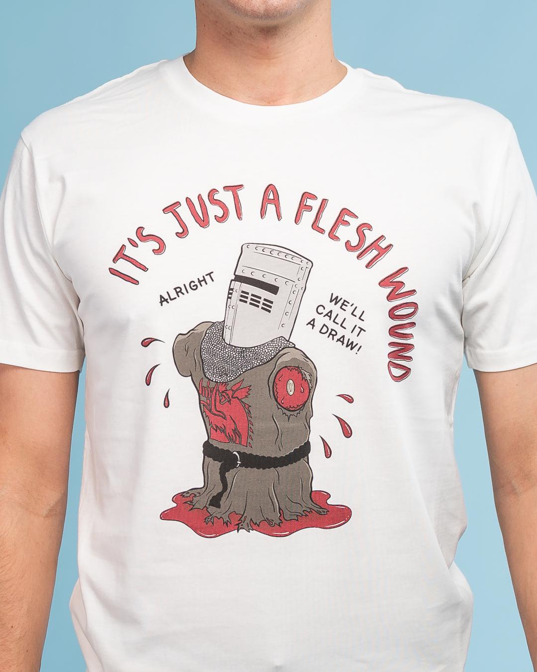 It's Just a Flesh Wound T-Shirt Europe Online #colour_natural