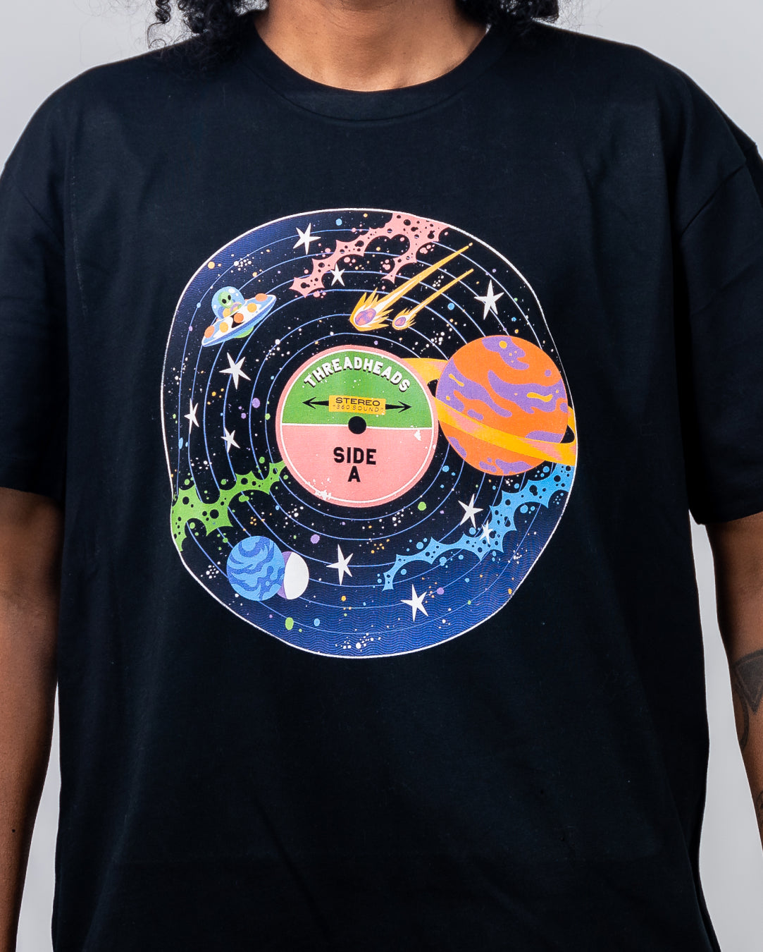 Vinyl Universe T-Shirt Australia Online #colour_black