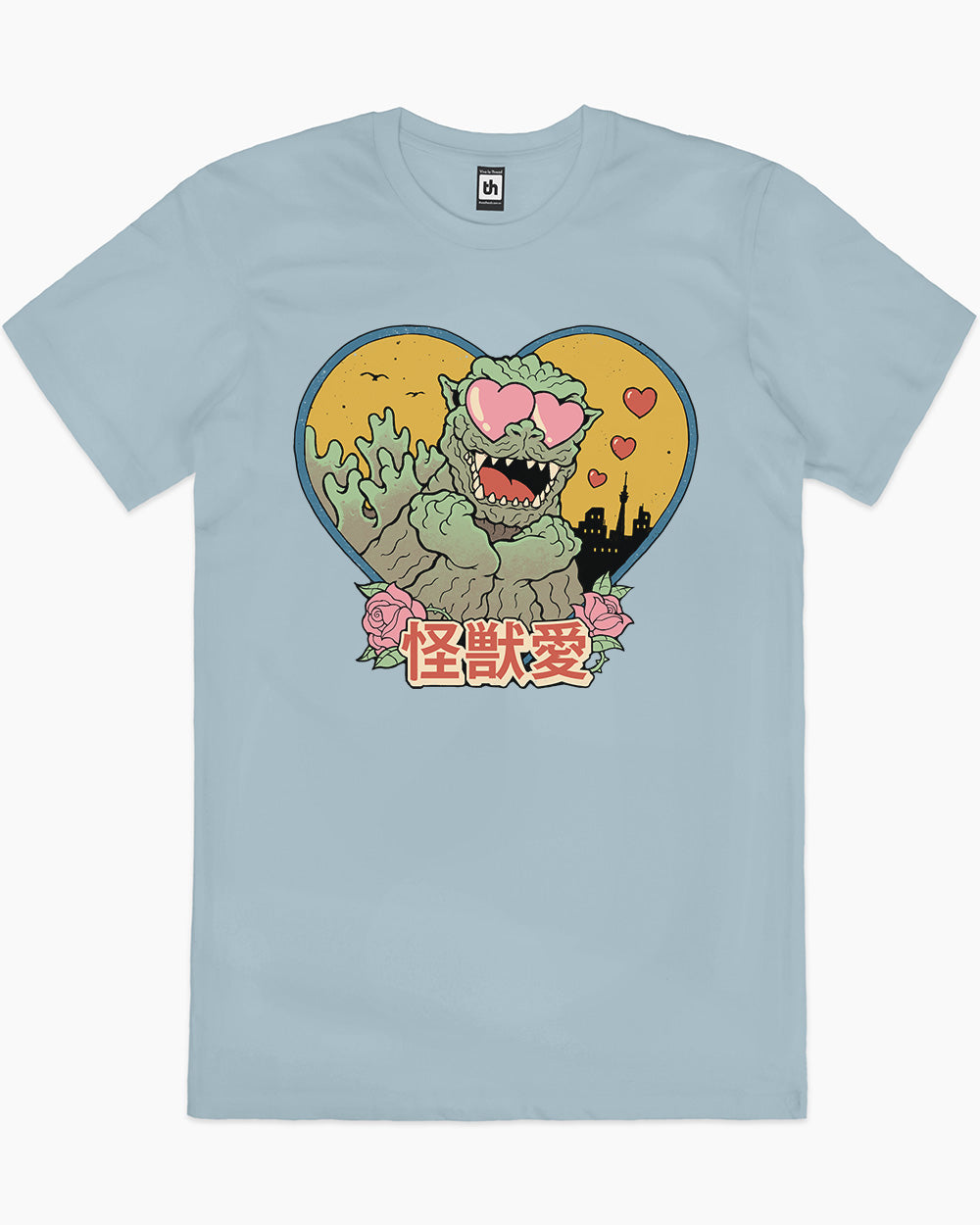 Kaiju Love T-Shirt Australia Online #colour_pale blue