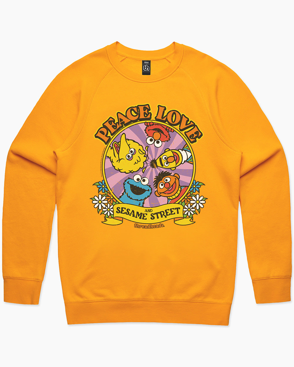 Peace Love And Sesame Street Sweater Australia Online #colour_yellow