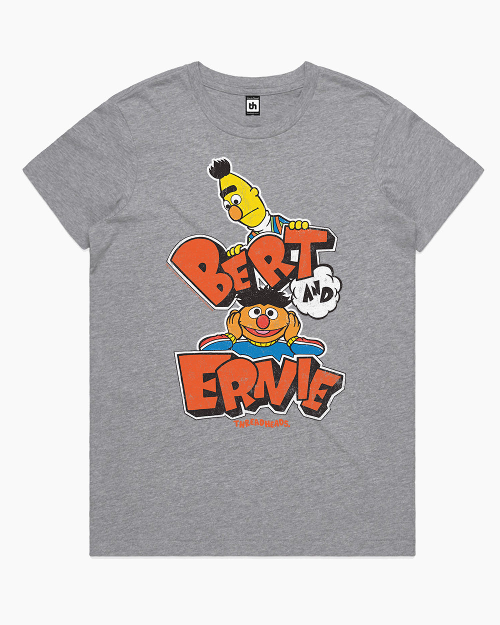 Retro Bert And Ernie T-Shirt Australia Online #colour_grey