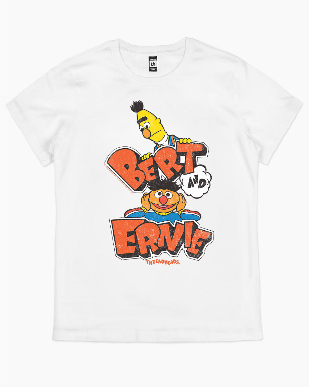 Retro Bert And Ernie T-Shirt Australia Online #colour_white