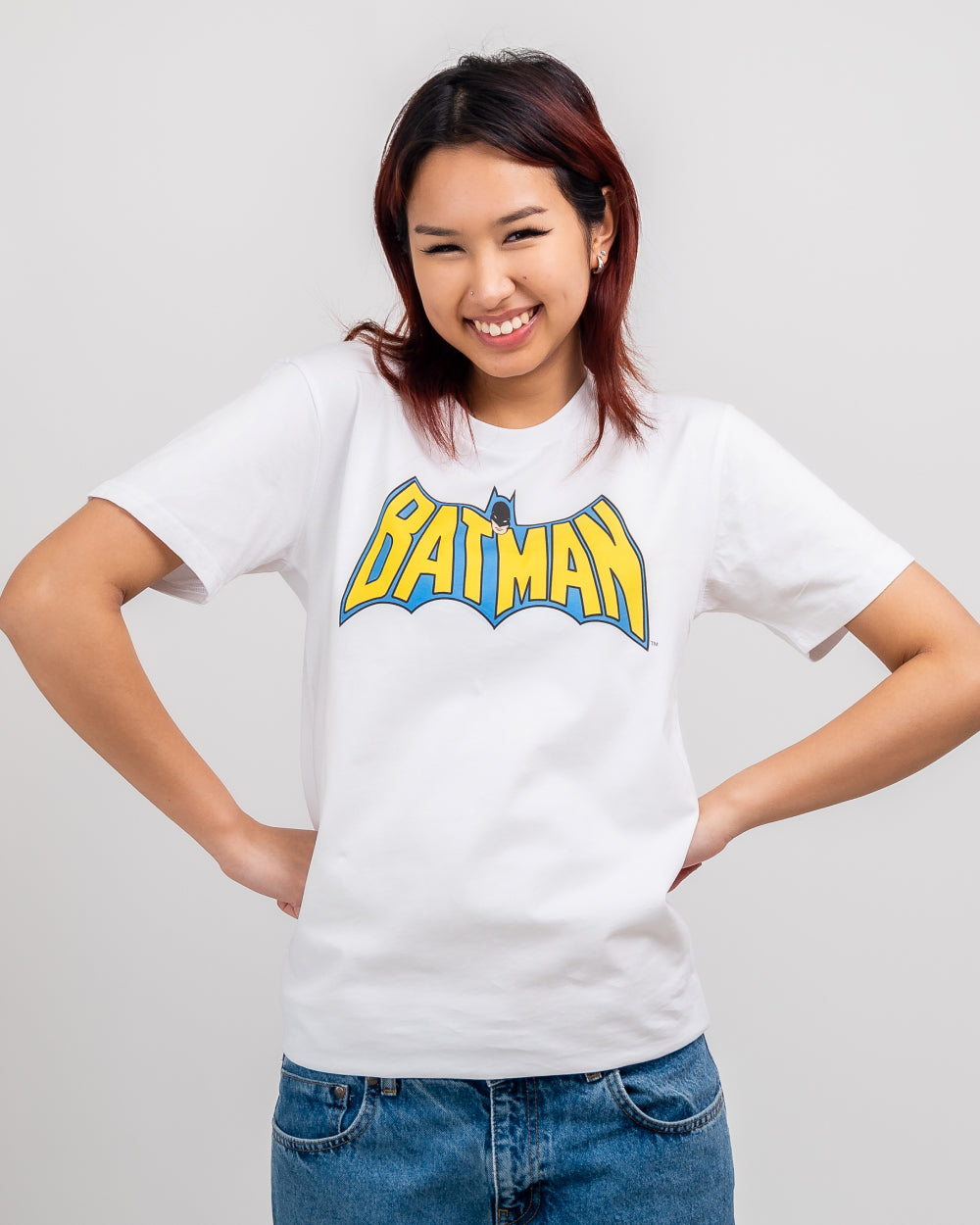 Batman Batwing Logo T-Shirt Australia Online #colour_white