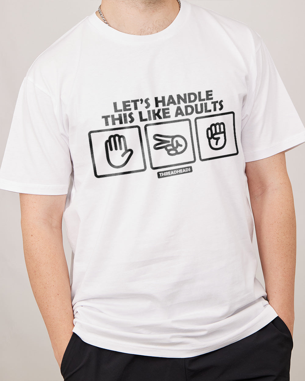 Let's Handle This Like Adults T-Shirt Europe Online #colour_white