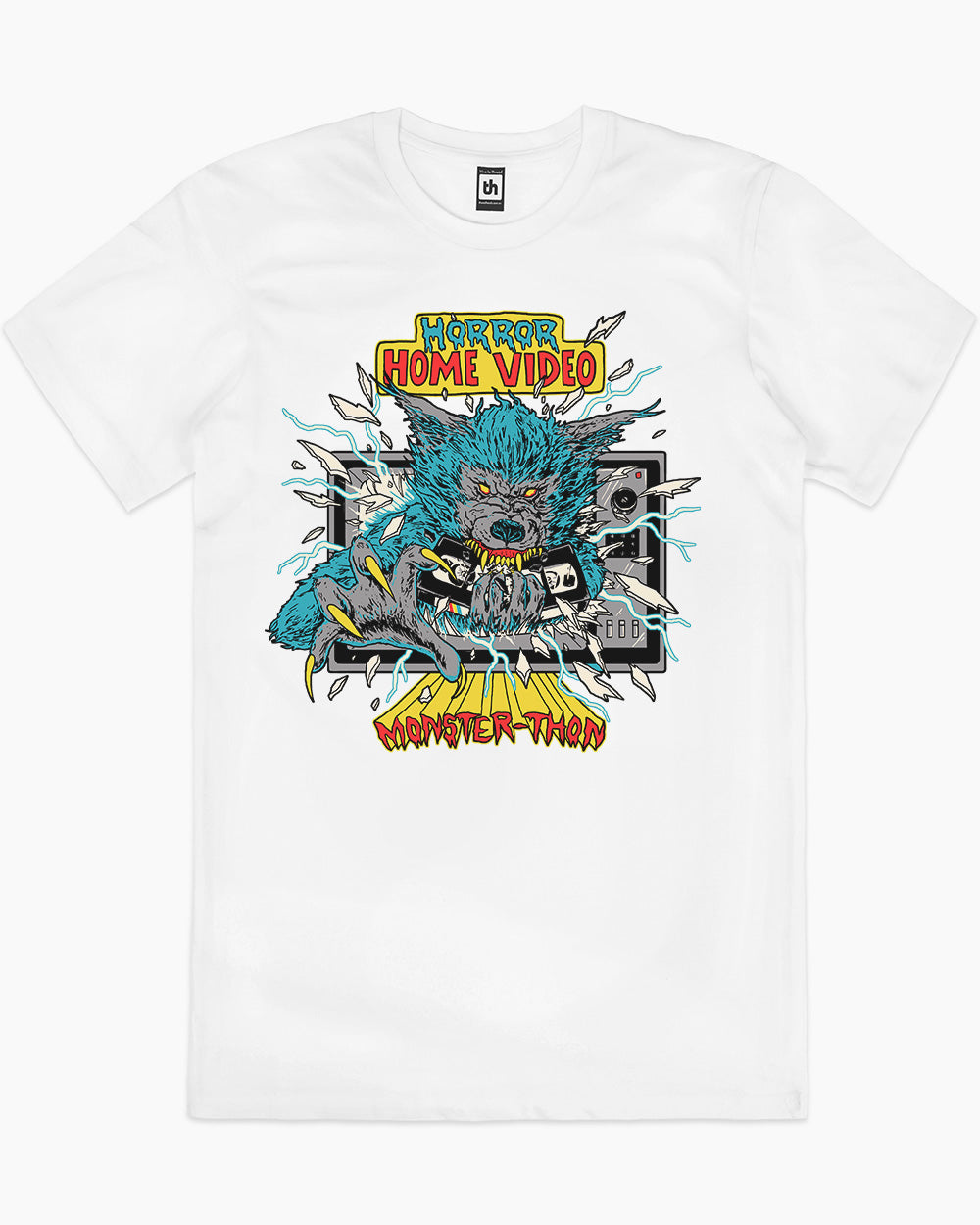 Horror Home Video Monster-Thon T-Shirt Australia Online #colour_white