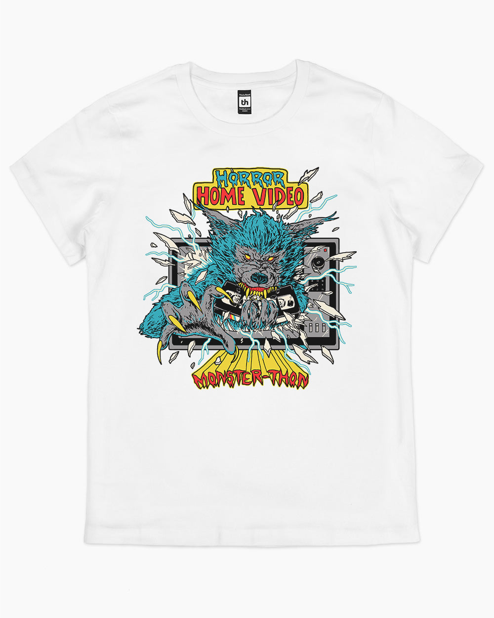 Horror Home Video Monster-Thon T-Shirt Australia Online #colour_white