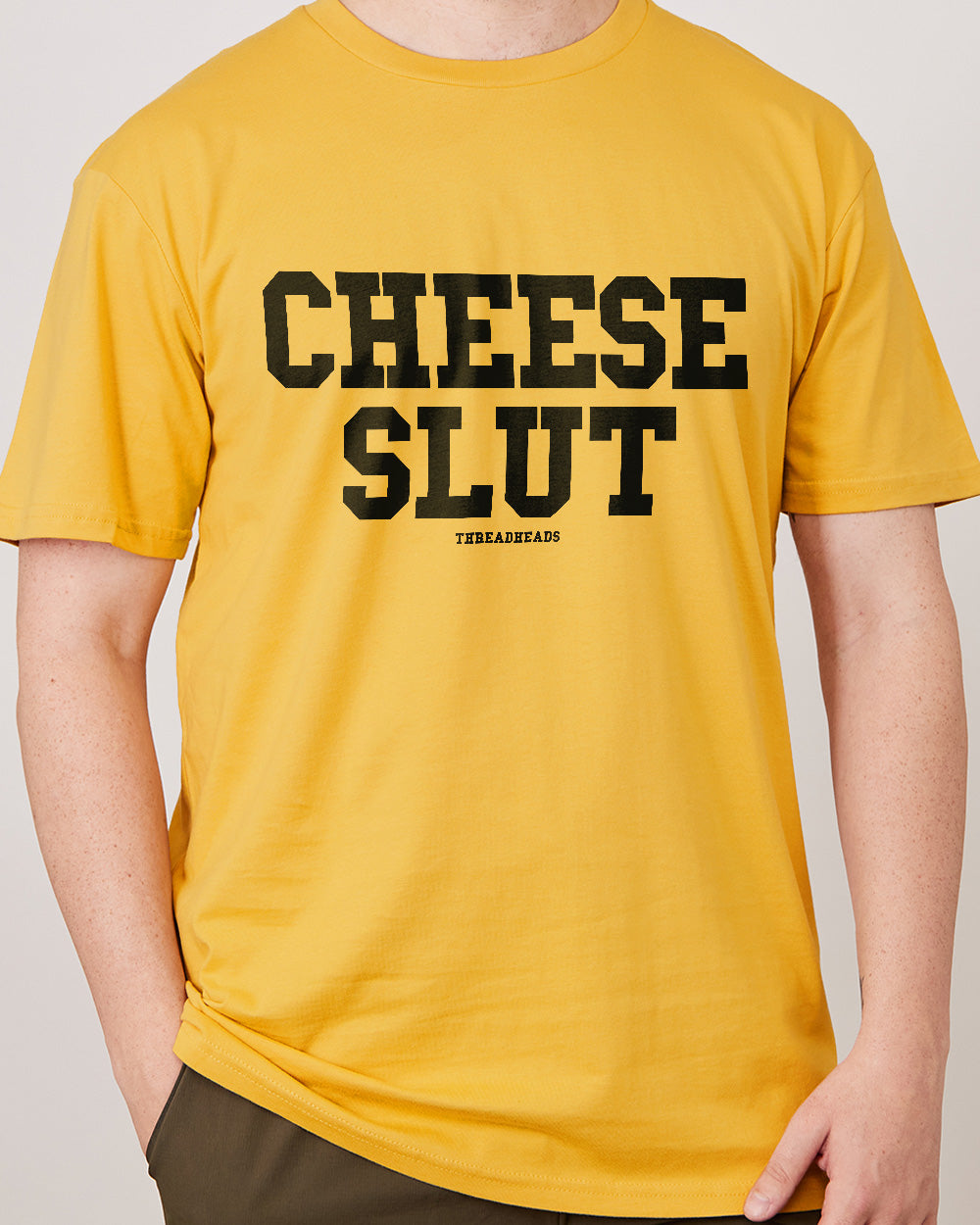 Cheese Slut T-Shirt Europe Online #colour_yellow