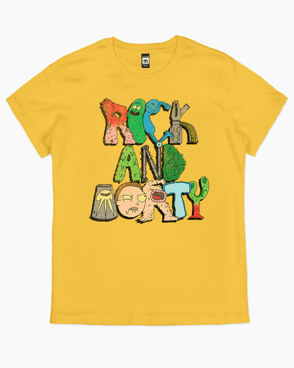 Rick and Morty Thingys T-Shirt Australia Online #colour_yellow