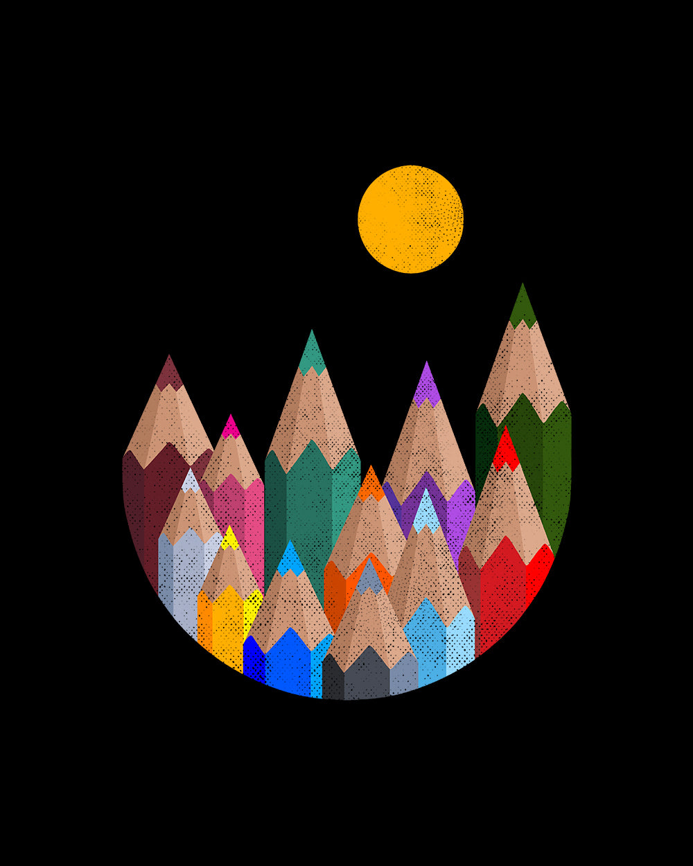 12 Colour Mountains Kids T-Shirt Europe Online #colour_black