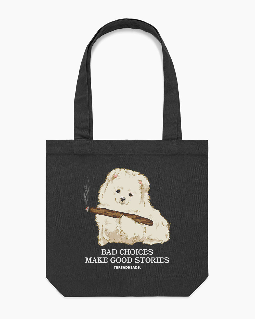 Bad Choices Make Good Stories Tote Bag Europe Online #colour_black