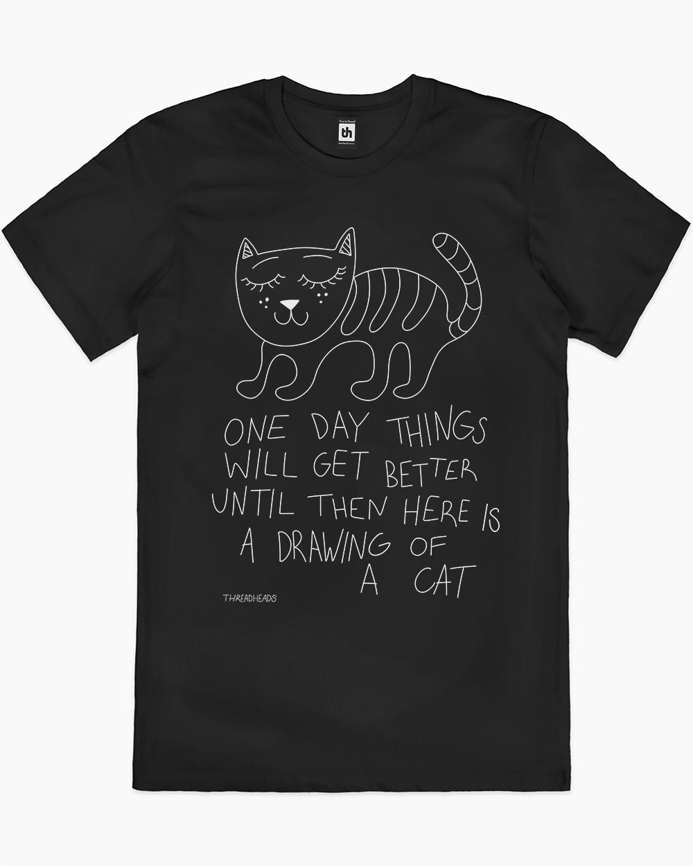 Drawing Of A Cat T-Shirt Europe Online #colour_black