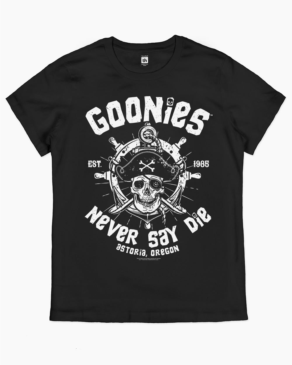 Goonies Never Say Die T-Shirt Australia Online #colour_black