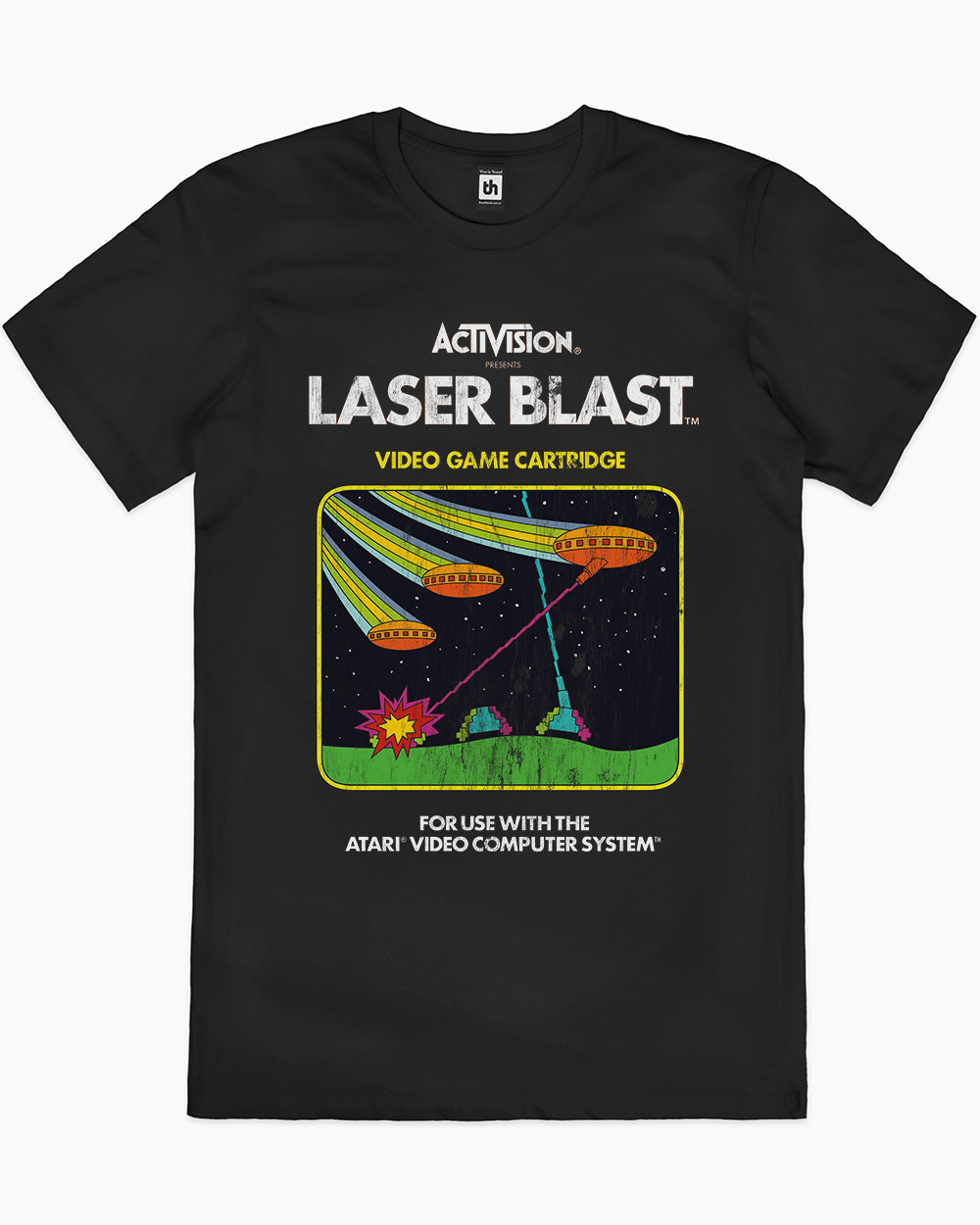 Laser Blast Vintage T-Shirt Europe Online #colour_black