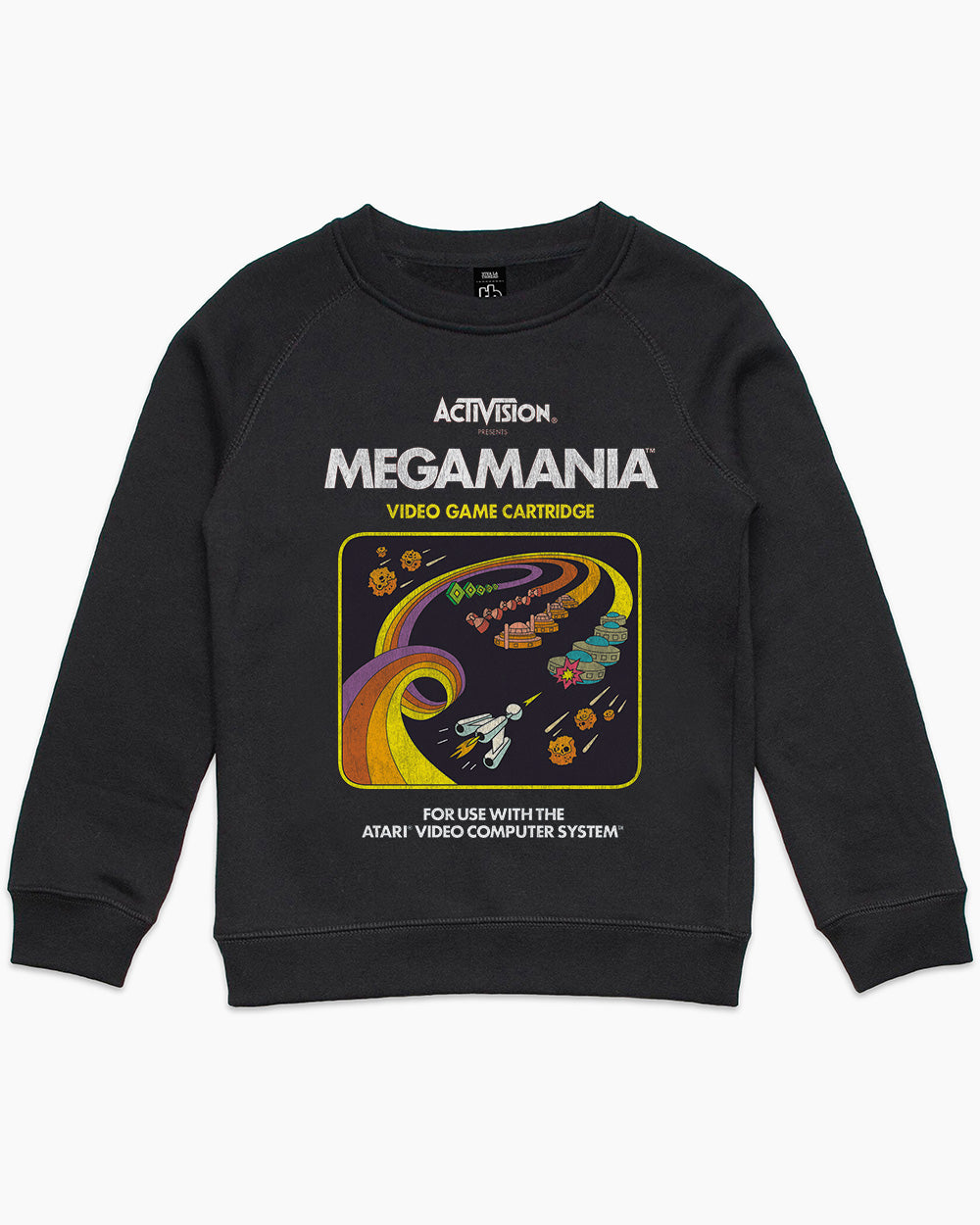 Megamania Vintage Kids Sweater Australia Online #colour_black