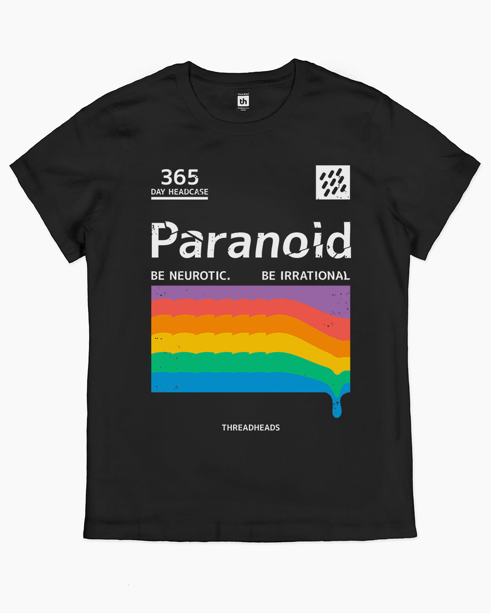 Paranoid Irrational T-Shirt Australia Online #colour_black