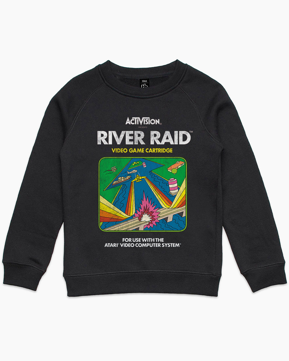 River Raid Vintage Kids Sweater Australia Online #colour_black