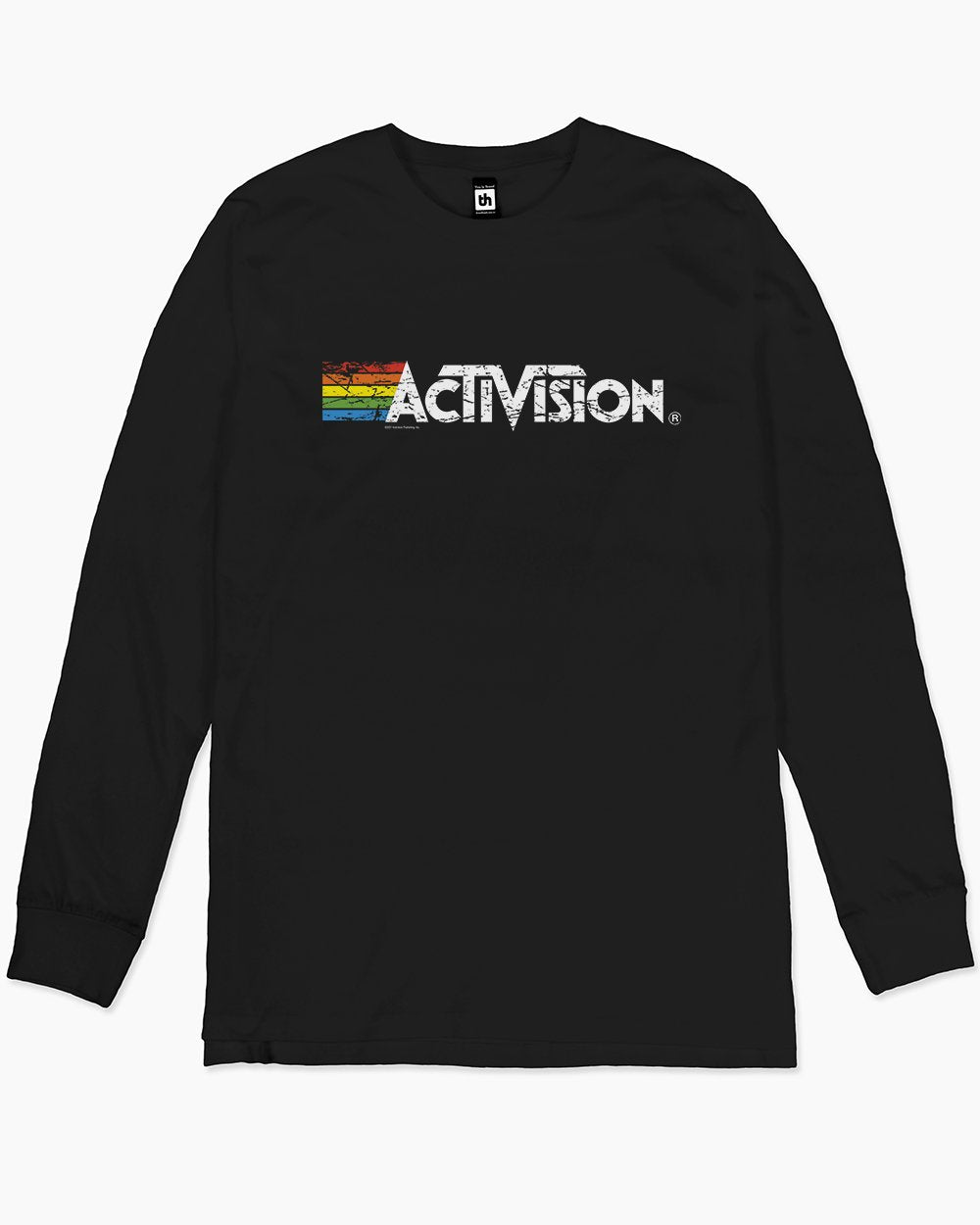 Activision Logo Distressed Long Sleeve Europe Online #colour_black