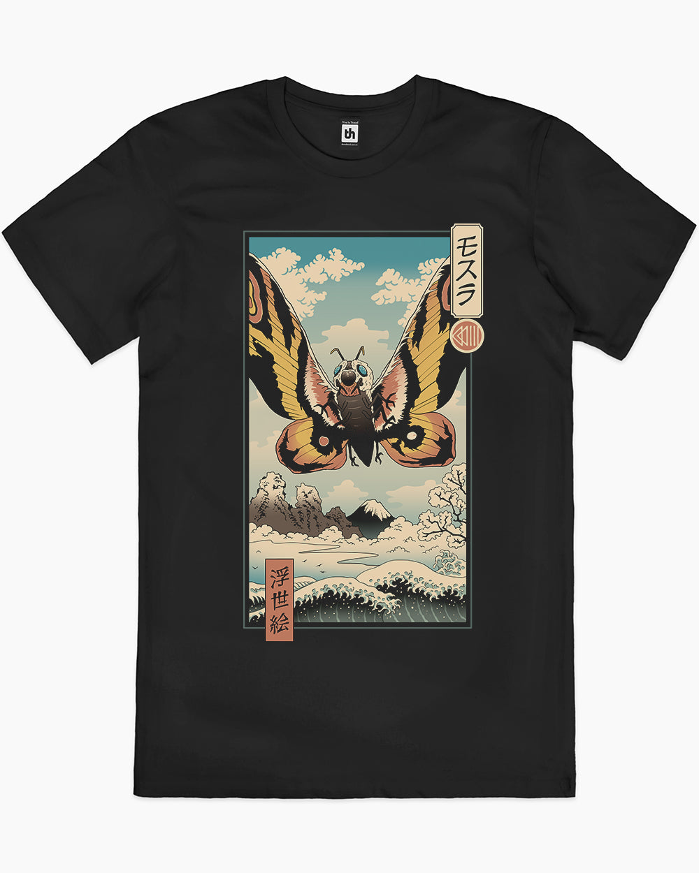 Ancient Moth Ukiyo-e T-Shirt Europe Online #colour_black