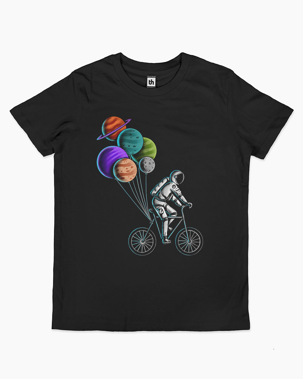 Astronaut Bicycle Kids T-Shirt Europe Online #colour_black