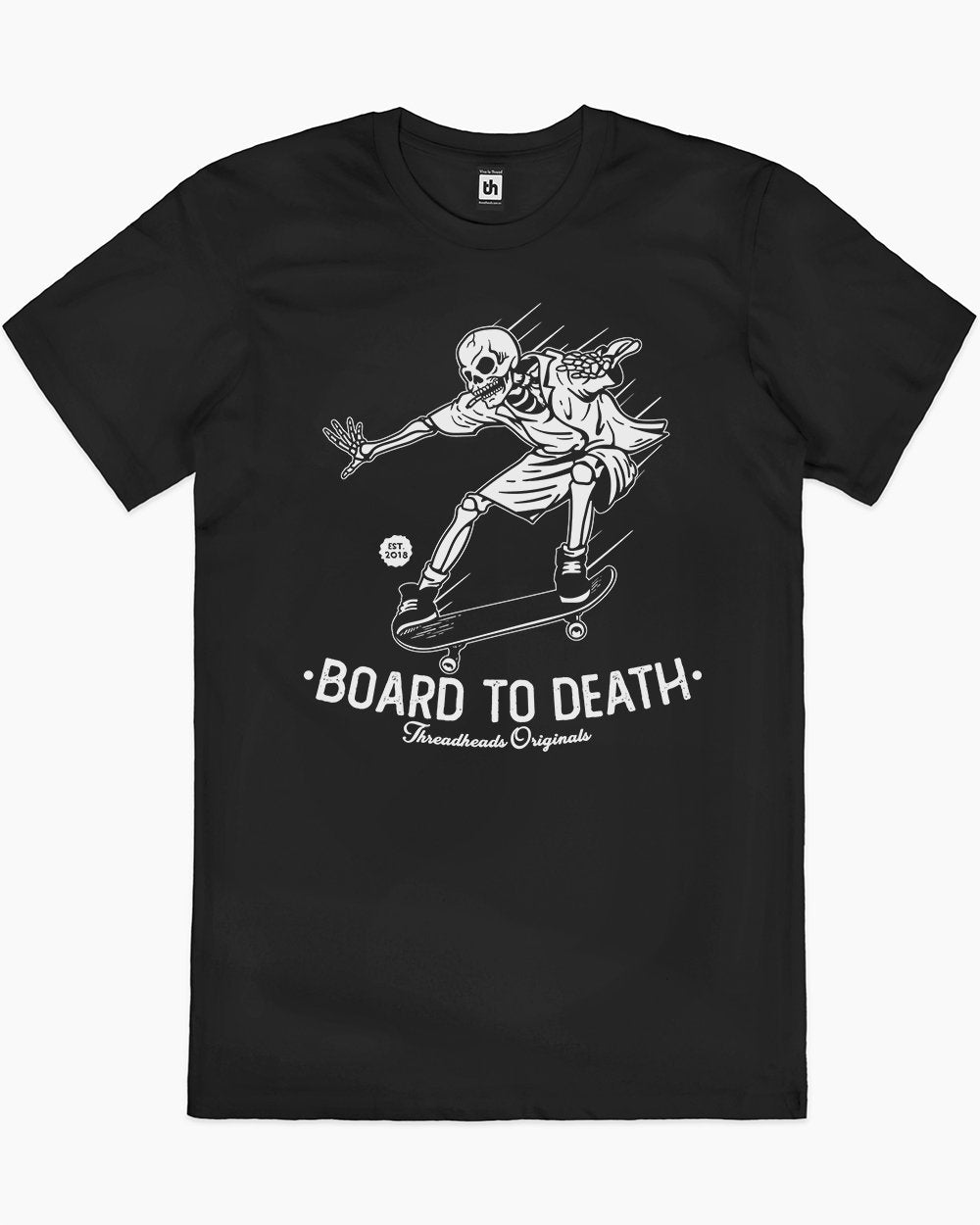 Board to Death T-Shirt Australia Online #colour_black
