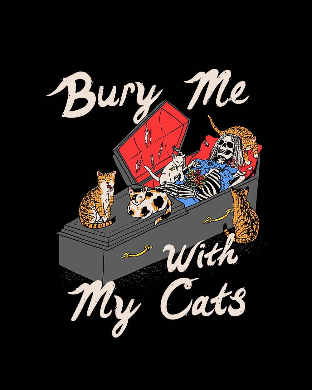 Bury Me With My Cats T-Shirt Europe Online #colour_black
