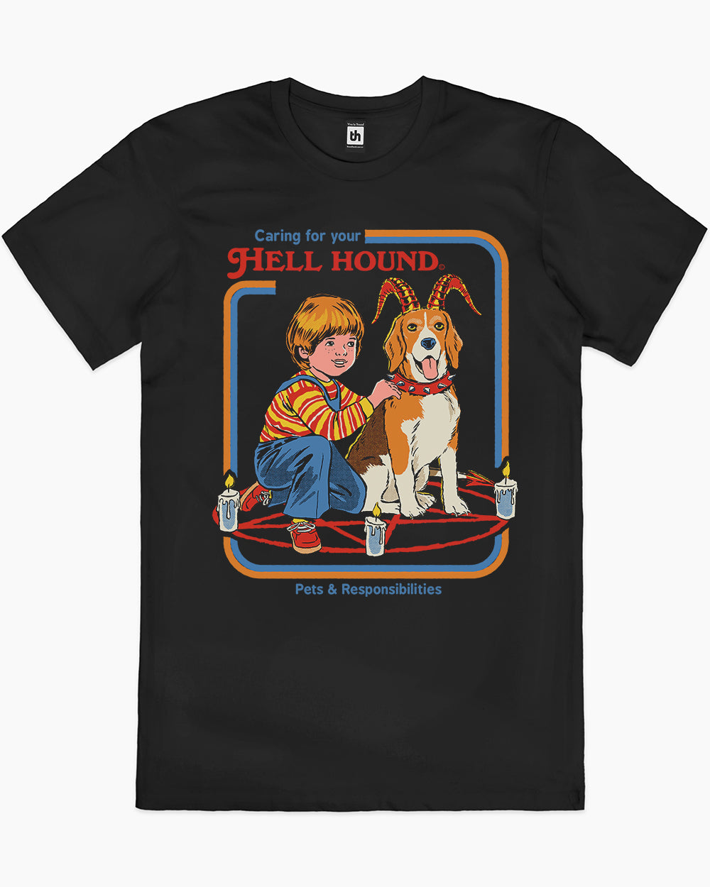 Caring For Your Hell Hound T-Shirt Australia Online #colour_black