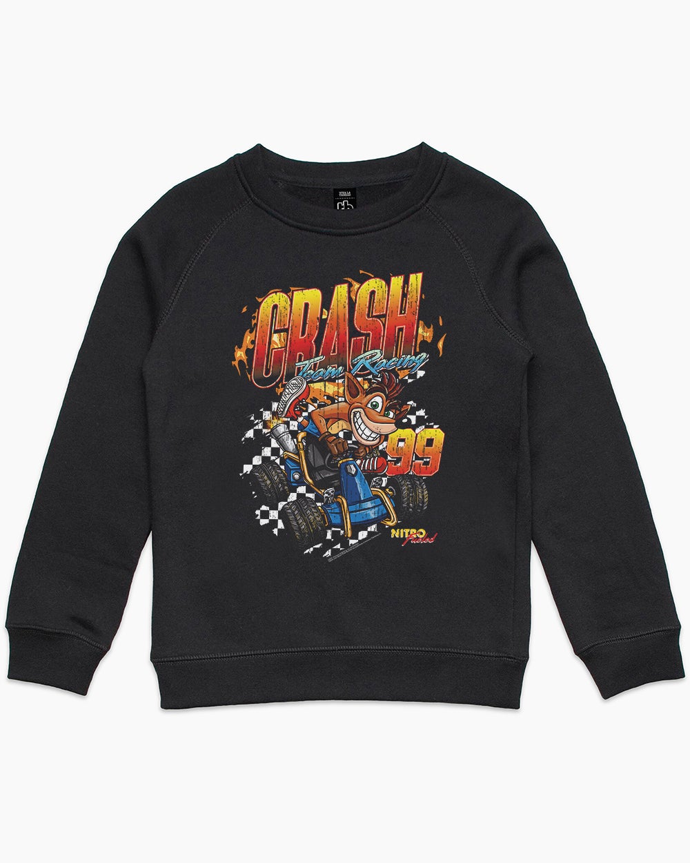 Crash Racing Kids Sweater Australia Online #colour_black