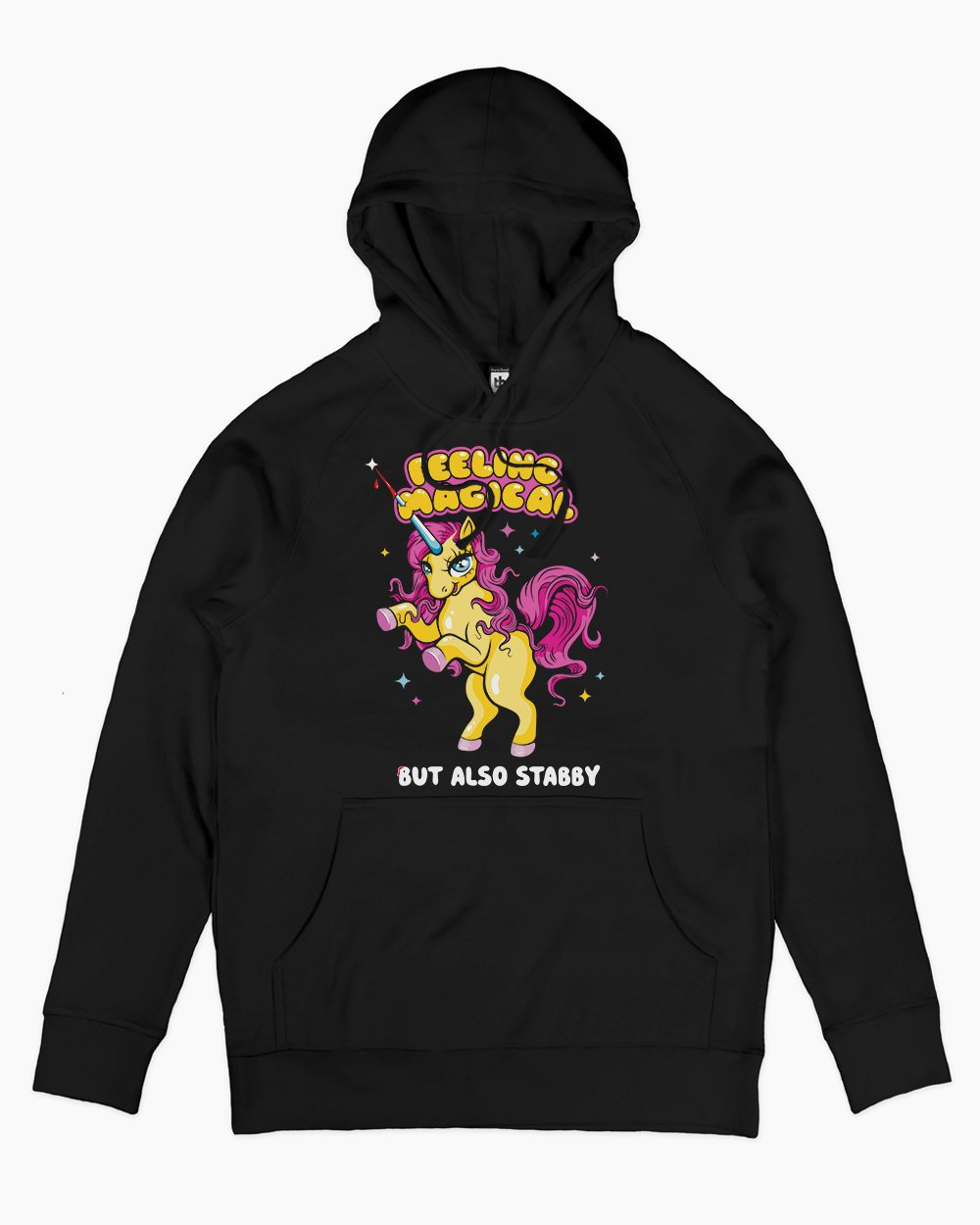Feeling Magical but also Stabby Hoodie Europe Online #colour_black