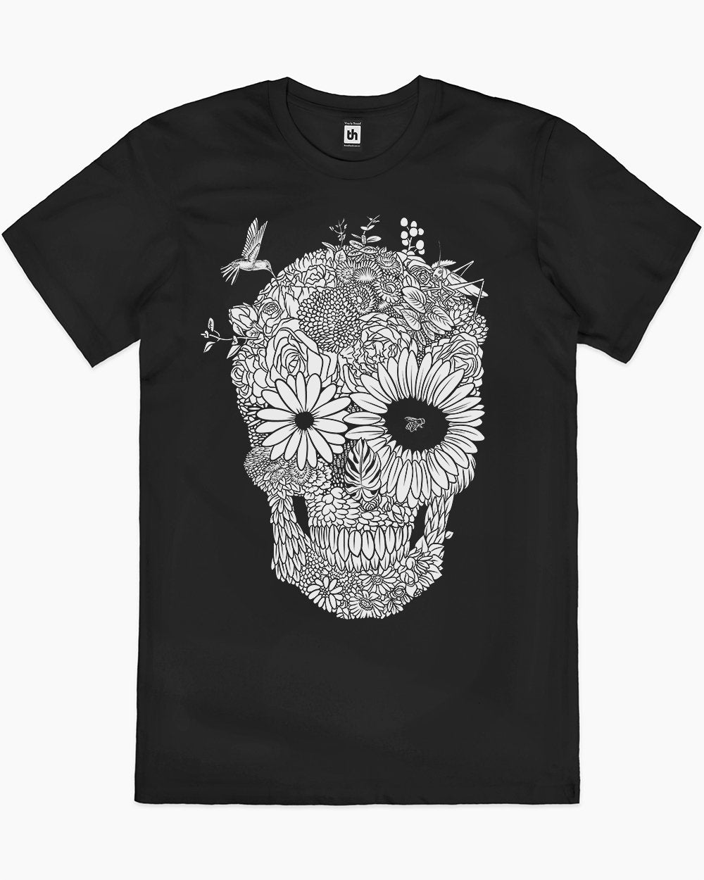 Flower Skull T-Shirt Europe Online #colour_black