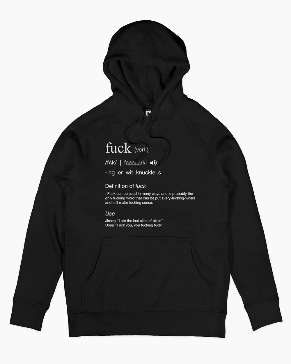 Fuck Dictionary Definition Hoodie Europe Online #colour_black