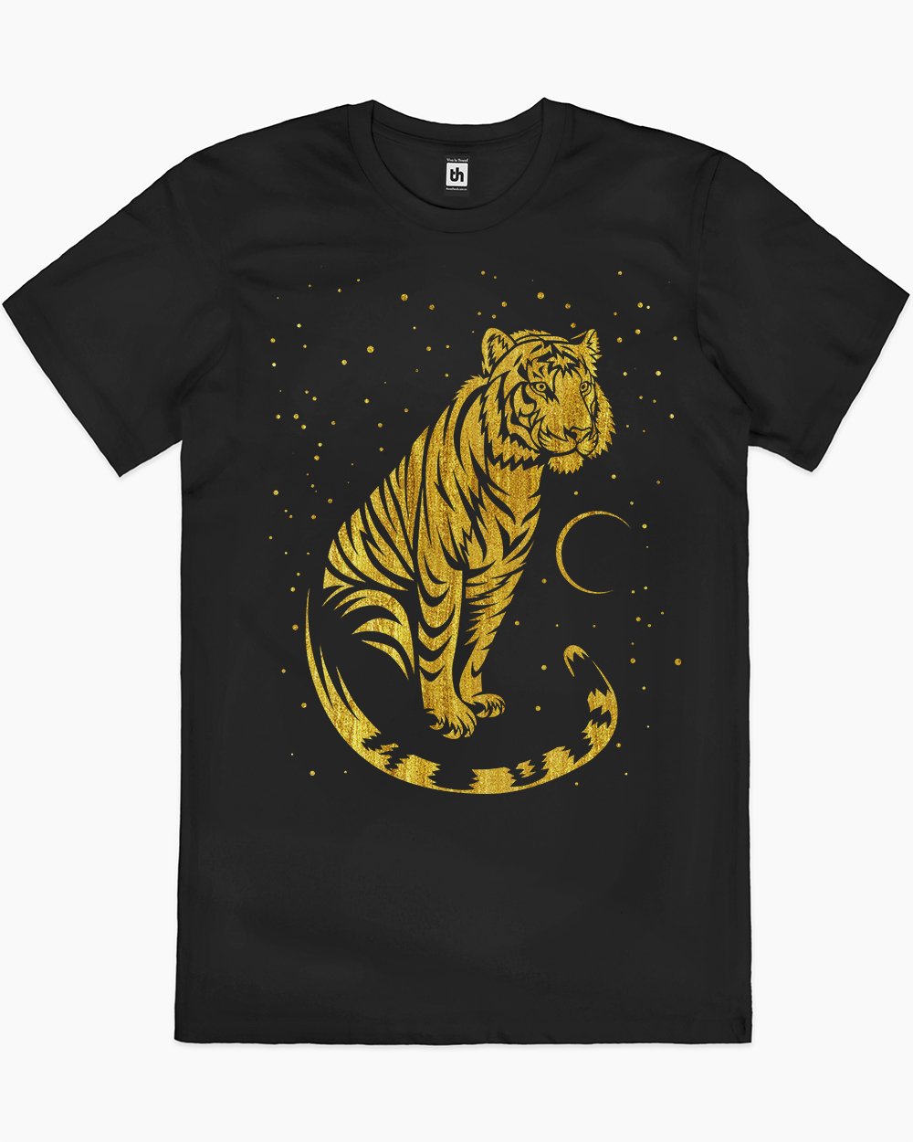 Golden Tribal Tiger T-Shirt Europe Online #colour_black