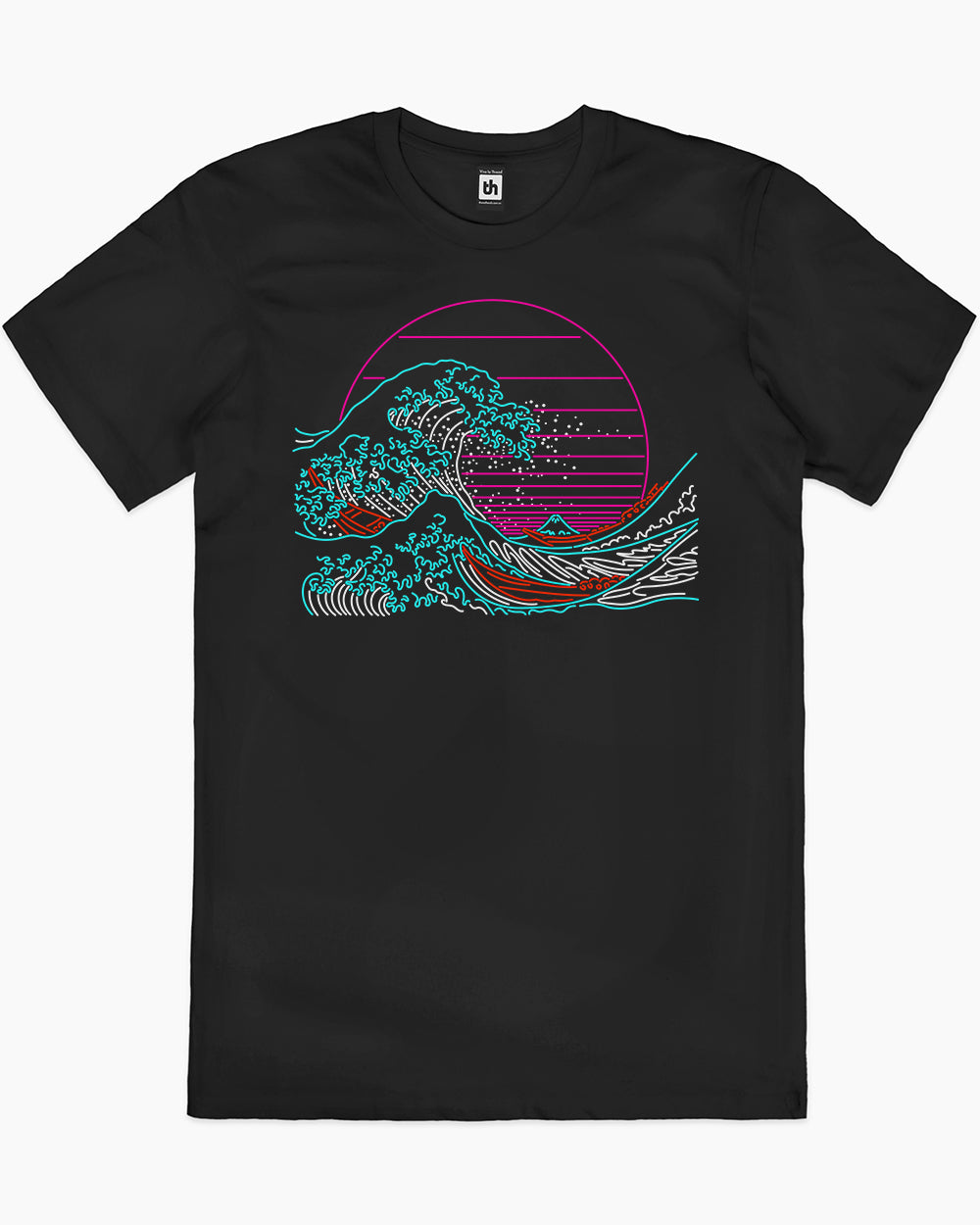 Great Neon Wave T-Shirt Europe Online #colour_black