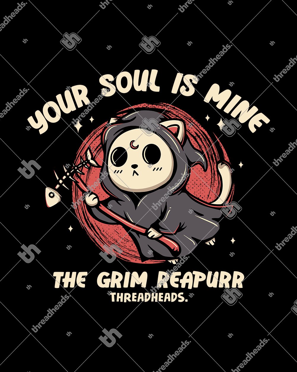 Grim Reapurr - Your Soul is Mine Tote Bag Australia Online #colour_black