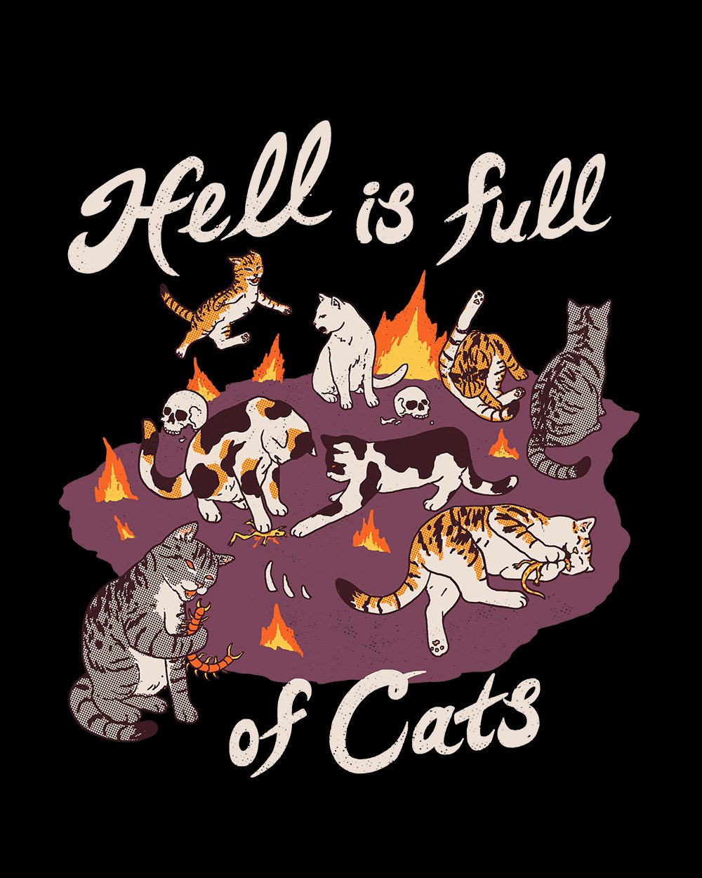 Hell is Full of Cats Hoodie Europe Online #colour_black